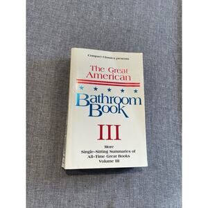 The Great American Bathroom Book, Volume 3 Paperback Dad Joke Grandpa Gag Gift